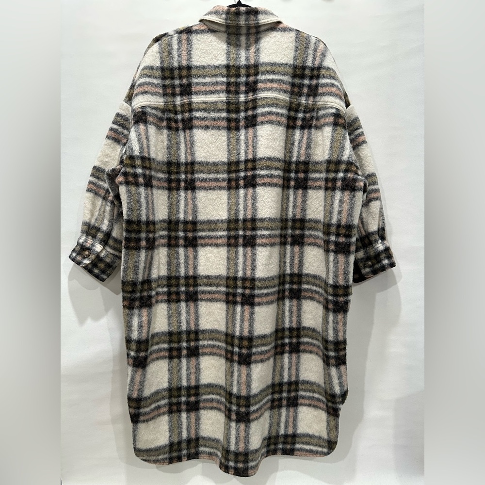 Rumere Oversized Tweed Wool Coat – Timeless Plaid, XS (Fits US 2-6) - Picture 12 of 15